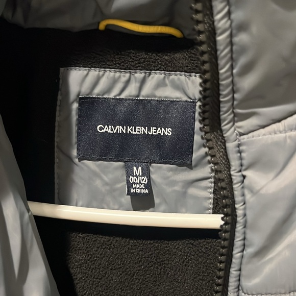 Calvin Klein Jeans Silver Puffer Jacket - Picture 3 of 6